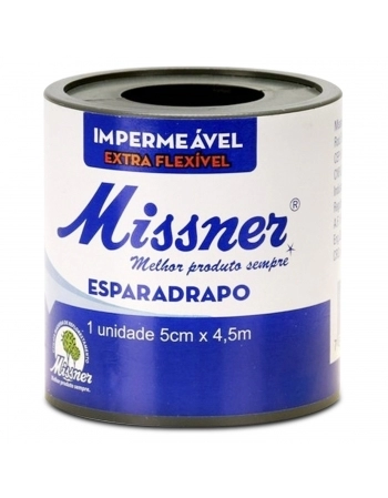 Esparadrapo Impermeável 100% Algodão 5cm x 4,5m - Missner