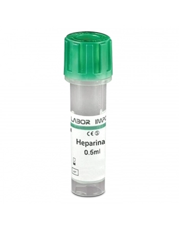 Tubo de Coleta de Sangue Heparina 0,5ml Verde 50 Unidades Labor Import