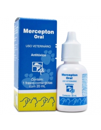 Mercepton Oral Antitóxico Cães e Gatos 20ml Bravet