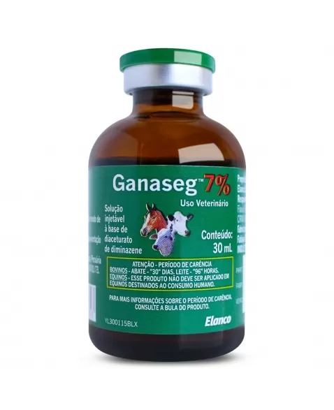Ganaseg 7% Piroplasmicida Injetável com 30ml Elanco