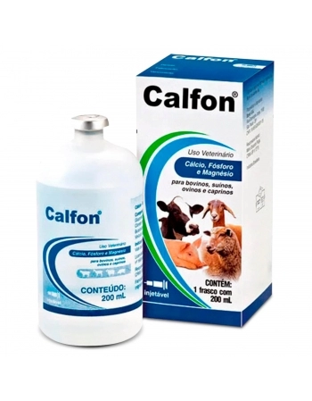 Calfon Injetável Suplemento Cálcio Fósforo e Magnésio 200ml Elanco