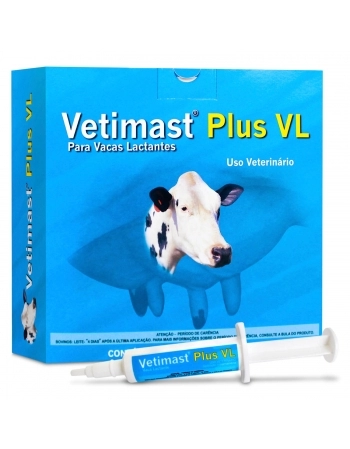 Vetimast Plus VL Vaca Lactante Antibiótico Intramamário 10g Elanco