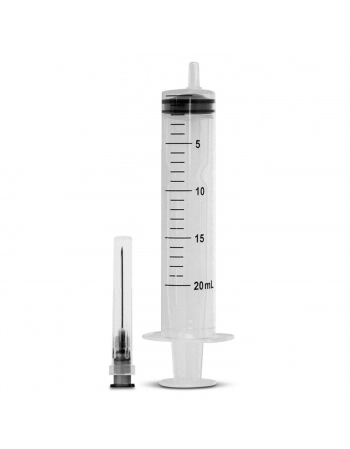 Seringa 20ml Descartável Bico Slip com Agulha 25x0,7mm SR