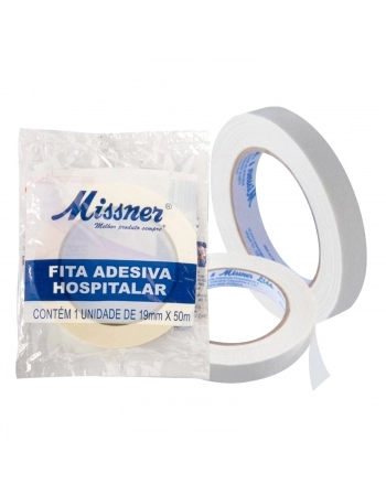 Validade 26/07/2024 Fita Adesiva Hospitalar Crepe 19mm x 50m Missner