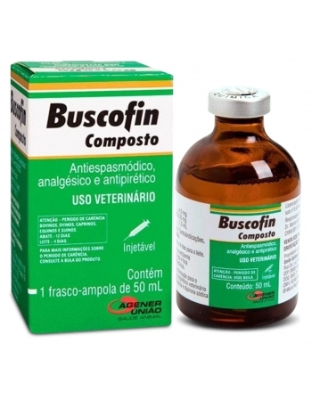 Buscofin Composto Injetável Antiespasmódico e Analgésico 50ml Agener