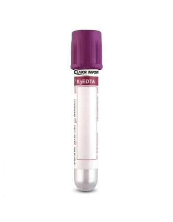 Tubo de Coleta de Sangue EDTA K3 4ml Roxo 100 Unidades Labor Import