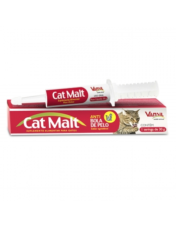 Cat Malt Suplemento Alimentar para Gatos Seringa 30g Vansil