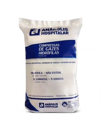 Compressa Gaze Hidrófila 13 Fios 10 x 22cm com 170g Anápolis